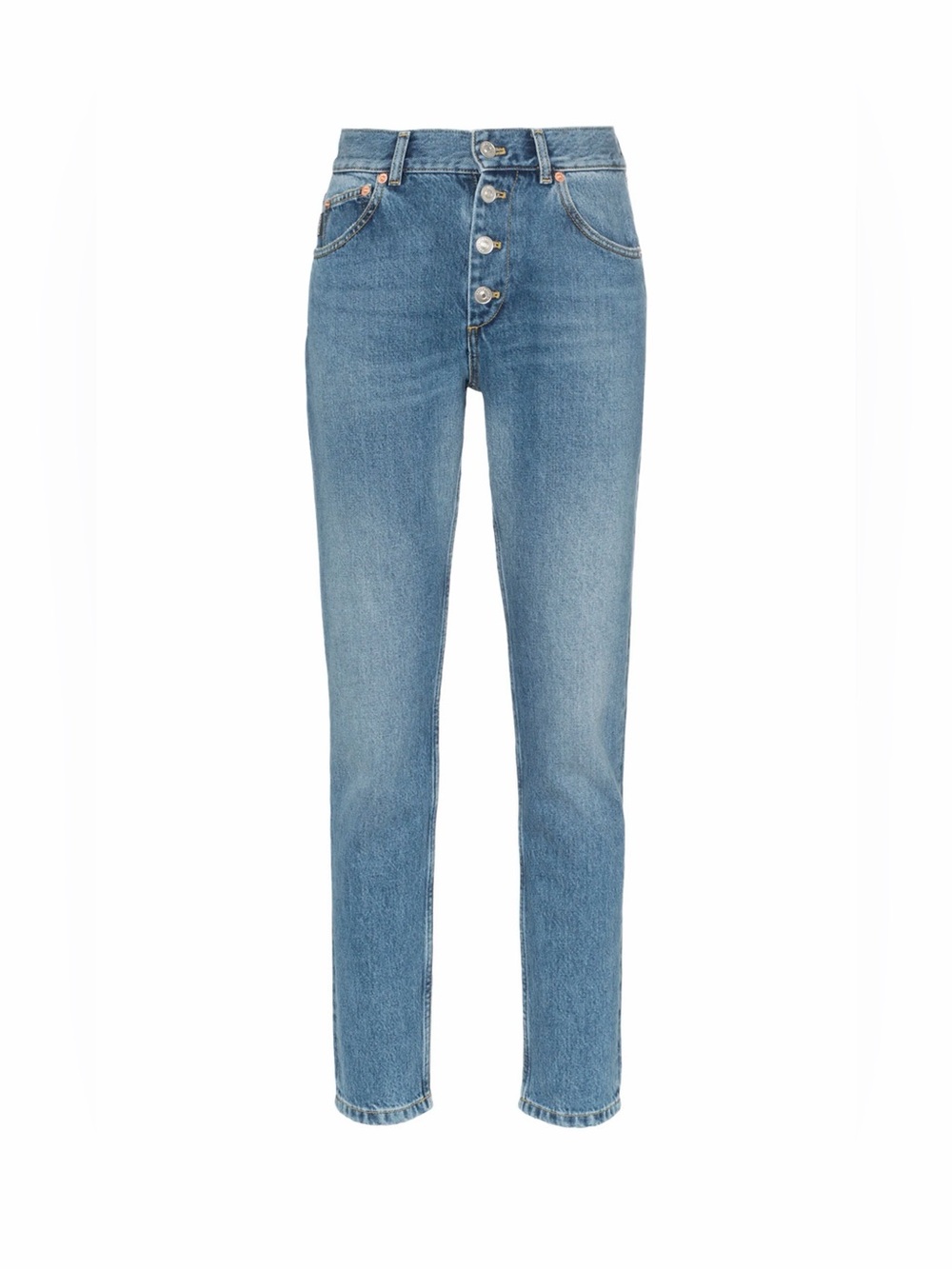 $1250 BALENCIAGA TUBE STRAIGHT-LEG BLUE JEANS SIZE 38